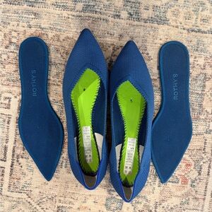 Rothy's Vibrant Blue Pointed Flats